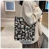 Canvas Bucket Tote Bag for Women, Large Capacity Casual Shoulder Handbag, Street Style Daily Commute Purse KTB