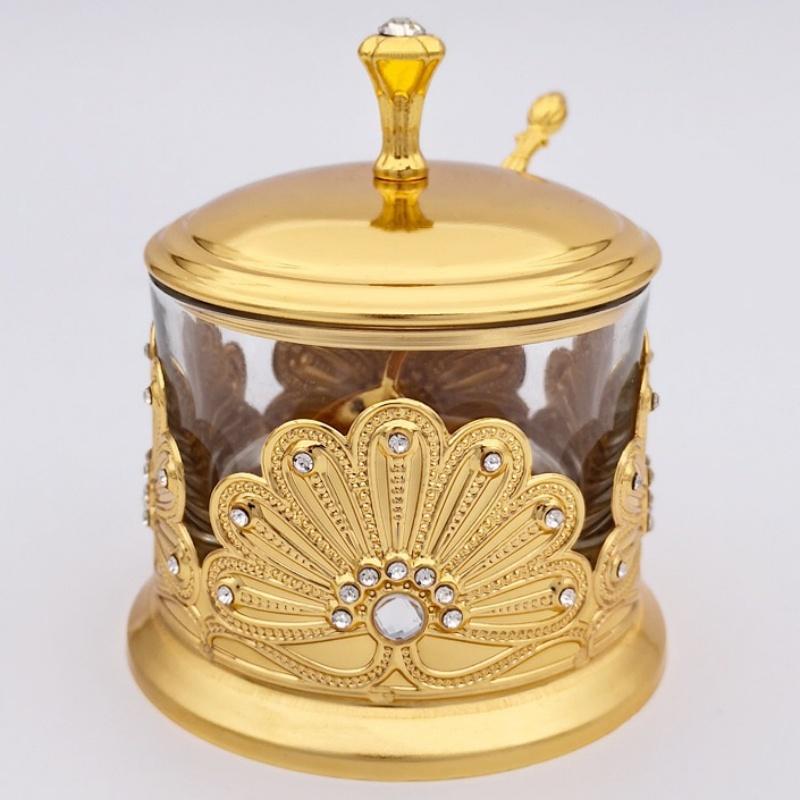 Seasoning Bowl Nordic Style With lid and Spoon Salt Bowl Storage Glass Cream Jar Sugar Holder for Coffee Beans Jar Kitchen Tools
