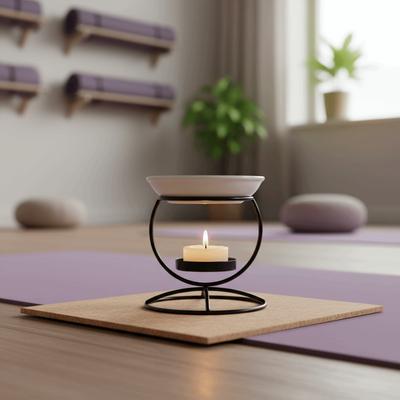 Modern Aromatherapy Furnace Iron Aromatherapy Candle Holder Essential Oil Burner  Home Decor