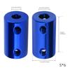 Aluminum Alloy Blue 25mm 1 Inch Rigid Coupling Set for 3D Printer RC Robot Car Model DIY Encoder with Screws Hex Wrench