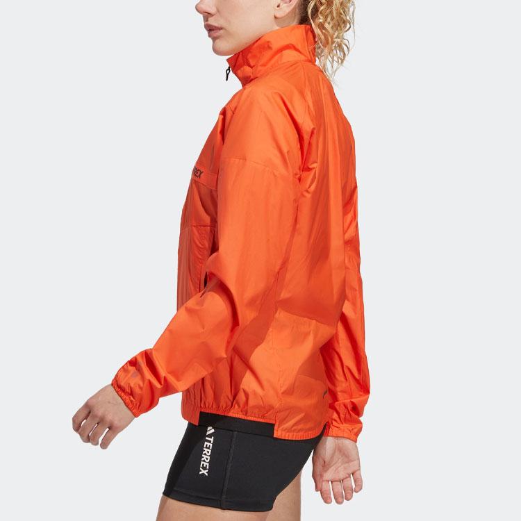 Adidas Multi Wind Jacket Solid Color Logo Outdoor Sports Jacket Women Jacket Half-Impact-Orange HZ4237