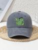 Space Explorer Graphic Distressed Baseball Cap Adjustable Polyester Casual Outdoor Hat