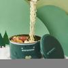 2 Pcs. Flash Noodle Bowl with Large Capacity Lid Dinosaur Shaped Pattern for Cereal Grain for Dormitory