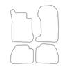 [BLM]ME019 Red - Set of Velour Floor Mats To Fit Mercedes E-klass W210 4-matic 1995-2002 - Red Trim