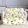 Christmas Trees and Candy Cane Pattern Patterned Flannel Blanket Perfect for the Bedroom Living Room, Sofa, or a Little Nap