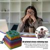 3D Printed Rainbow Cheese Keyboard Fidget Toy Stress Anxiety Relief Mechanical Keyboard Clicker Keychain Decompression Button Sensory Toy