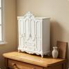 Dollhouse Cabinet European Style Miniature 1:12 Scale Armoire for Pretend Play,