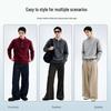 Men's Heavyweight Wool-Blend Henley Knit Sweater