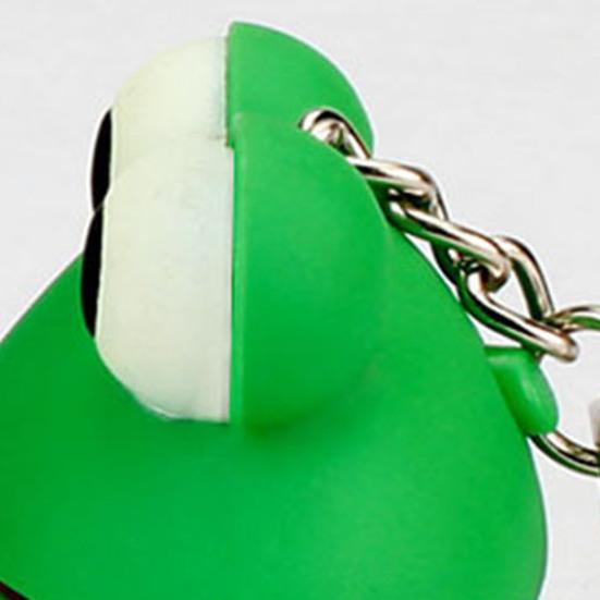Glowing Toy Sound Effect Funny Animal Shape Built-in Battery Lovely Entertainment ABS Cartoon Frog Key Ring Gift