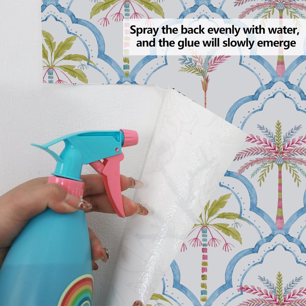 Tropical Palm Tree Wallpaper Shop Bedroom Home Wall Decoration Sticker Self Adhesive Removable Wall Paper for Bathroom