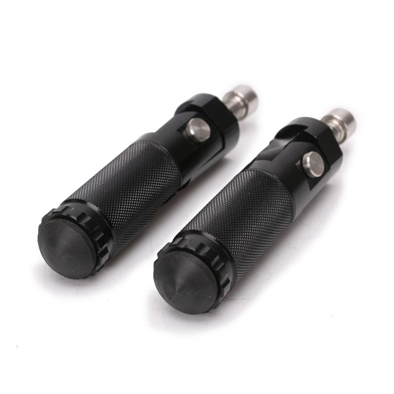 Universal Motorcycle CNC Alloy Folding Footrests Round Foot Pedals Modification Parts