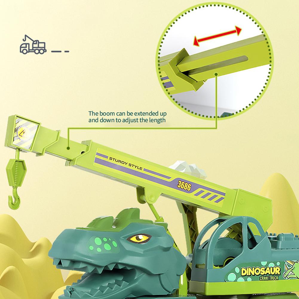 Children Dinosaur Engineering Car Toys Kids Large Size Transport Excavator Vehicles Carrier Truck Toy Pull Back Vehicle Gifts
