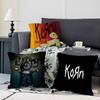 Korn Rocková kapela Hudební polštář Anime polštář Potah na opěrku hlavy pohovky a postele Potah na polštář 45x45 cm Módní