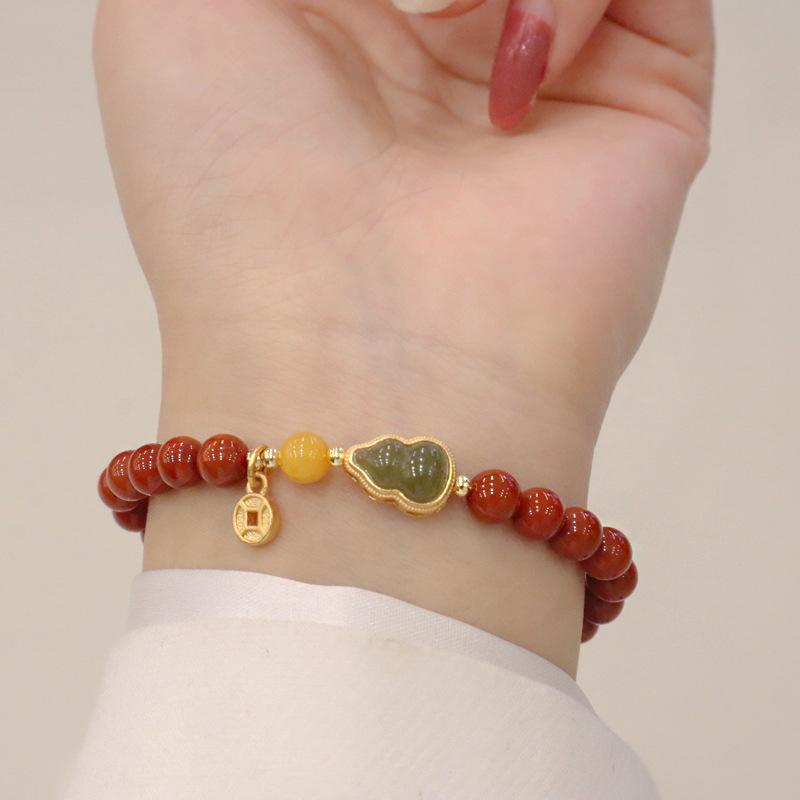 Natural Nanhong Agate Bracelet Fashion Women Daily Jewelry Lucky Gift
