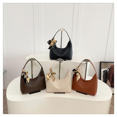 Simple Texture Fashionable Women's Shoulder Bag Large Capacity Commuter Single Strap Bag Soft Faux Leather Tote Handbag