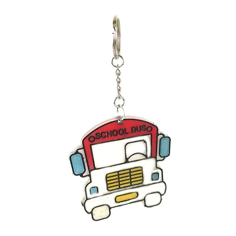 DIY Cartoon School Bus Keychain Silicone Epoxy Mold DIY Keychain Pendant Jewelry Crafting Mould for Bag Decorations
