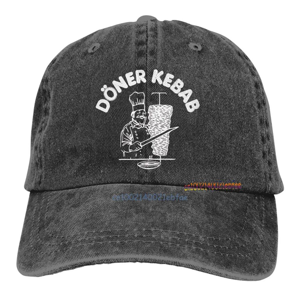 Döner Kebab Grafik Baseball Caps Unisex Lässige Snapback Mütze Lustige Herren Baumwoll-Trucker-Caps Outdoor Sportkappe Hip Hop Denim Hüte