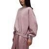 Y-3 Solid Color Round Neck Drop Shoulder Loose Long Sleeve Sweatshirt Women Sweatshirt Light-Purple JD9814