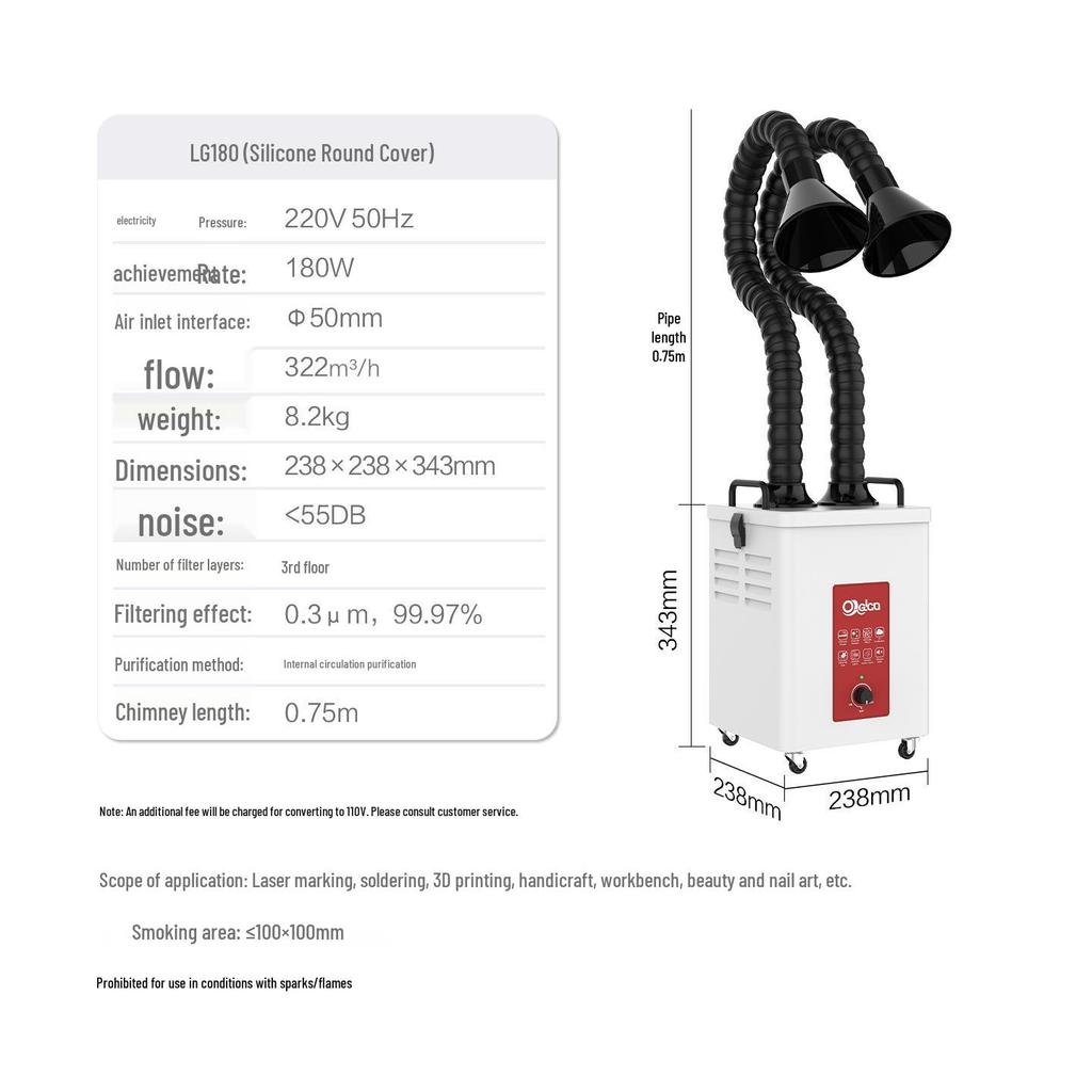 Mobile Industrial Laser Welding Fume and Dust Extractor