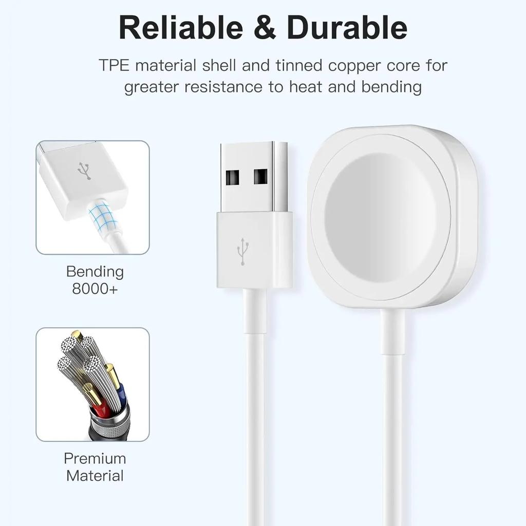 2024 magnetisches kabelloses USB-A-Schnellladegerät für Apple Watch Ultra Series 9 8 7 6 SE Typ-C-Kabel zum Aufladen für iWatch Series 5 3 2