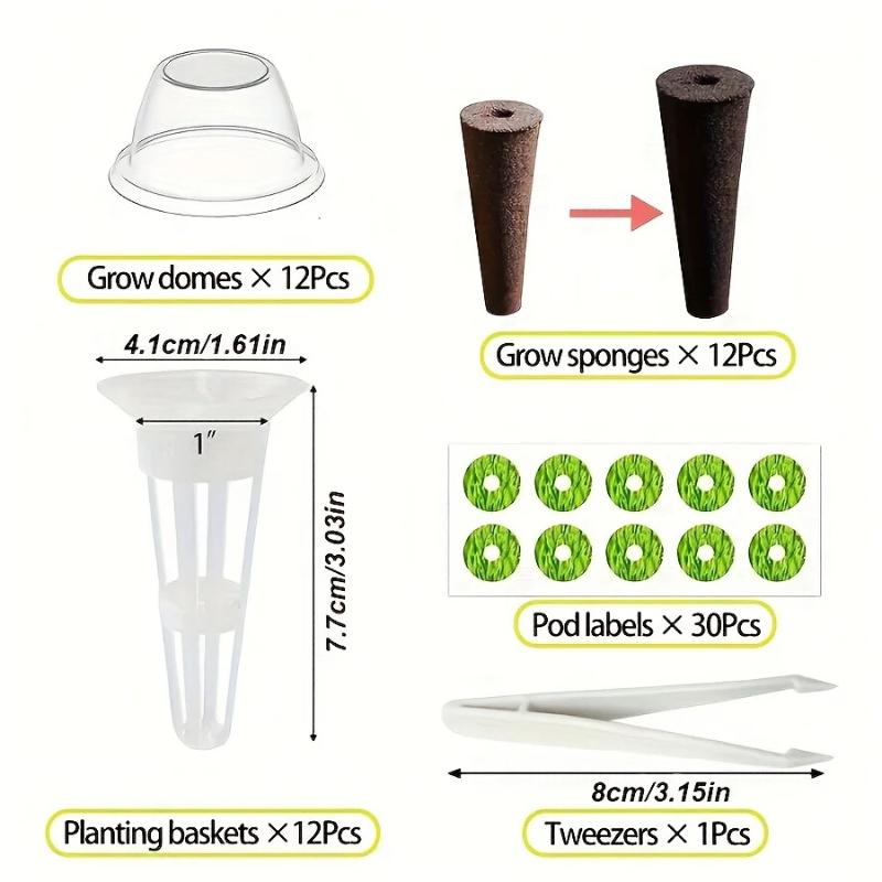 67Pcs Seed Pod Kit For Aerogarden, Hydroponics Accessories For System Compatible With Hydroponics Supplies From All Brands
