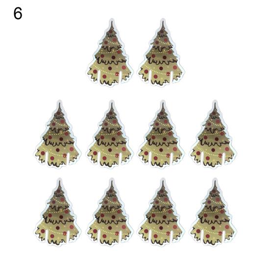 

10 шт./компл. очаровательная винная открытка в форме Санта-Клауса в рождественском стиле, милая бумажная винная открытка, декор для вечеринки