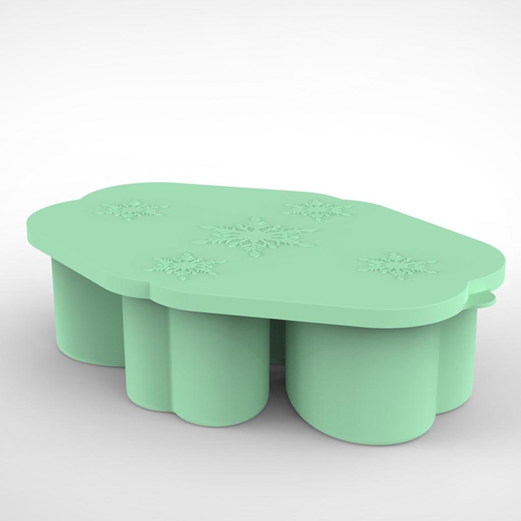 Upgraded Silicone Ice Tray And Mold Large Size Cylindrical Coffee Ice Tray For Refrigerator With Lid And Glass Accessories