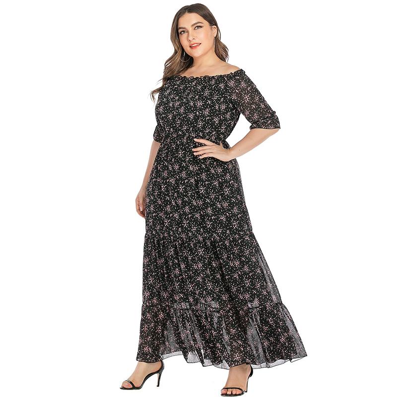 Women Dress Summer Short Sleeve Woman Long Dresses Casual Maxi Dress Bohemia Print Plus Size Dresses