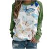 Women's hoodie 3D digital printed round neck hoodie with shoulder inserts for autumn winter women's wear