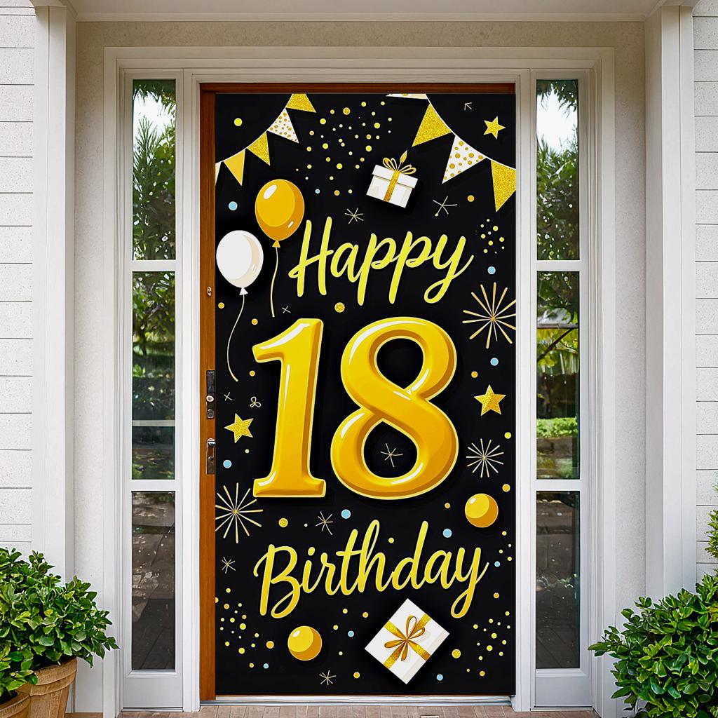 Easy Setup Celebration Banner Happy 18 Birthday Banner Birthday Milestone Banner For Event Decoration Party Decor Birthday
