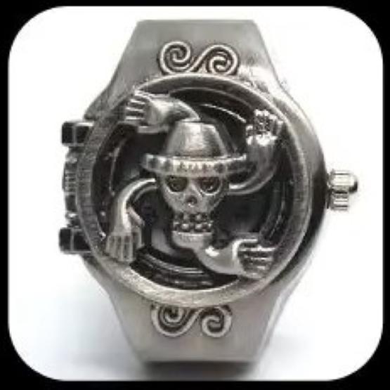 Luffy Franky Robin Pirate Japan Cartoon Animation Kid Finger Ring Watch Quartz Straw Hat Jewelry Gift Adjustable Silver Bronze Copper