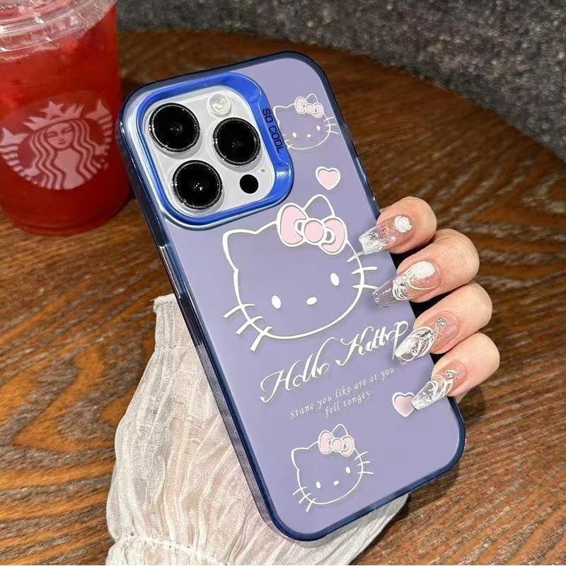 Cute KT cat applies to Apple 15plus mobile phone case iPhone16plus bow 14 Hello Kitty 17 cartoon