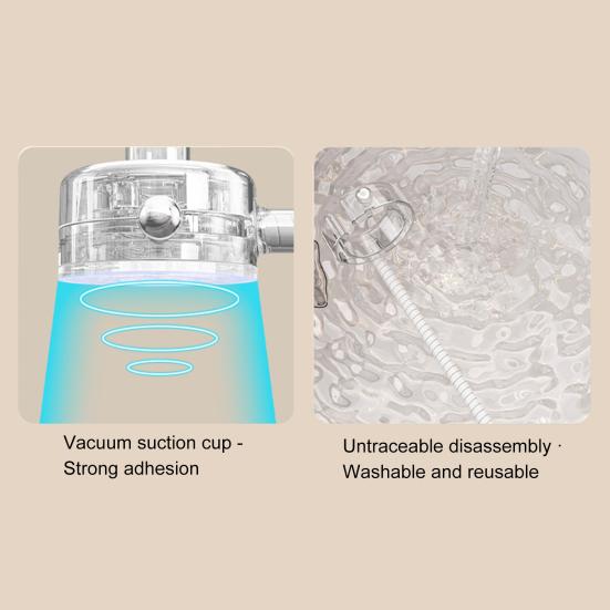 Wall Hair Dryer Holder Wall Mount Suction Cup Blow Dryer Stand Angle Adjustable Hair Dryer Hanger with Cable Storage for Bathroom Organization