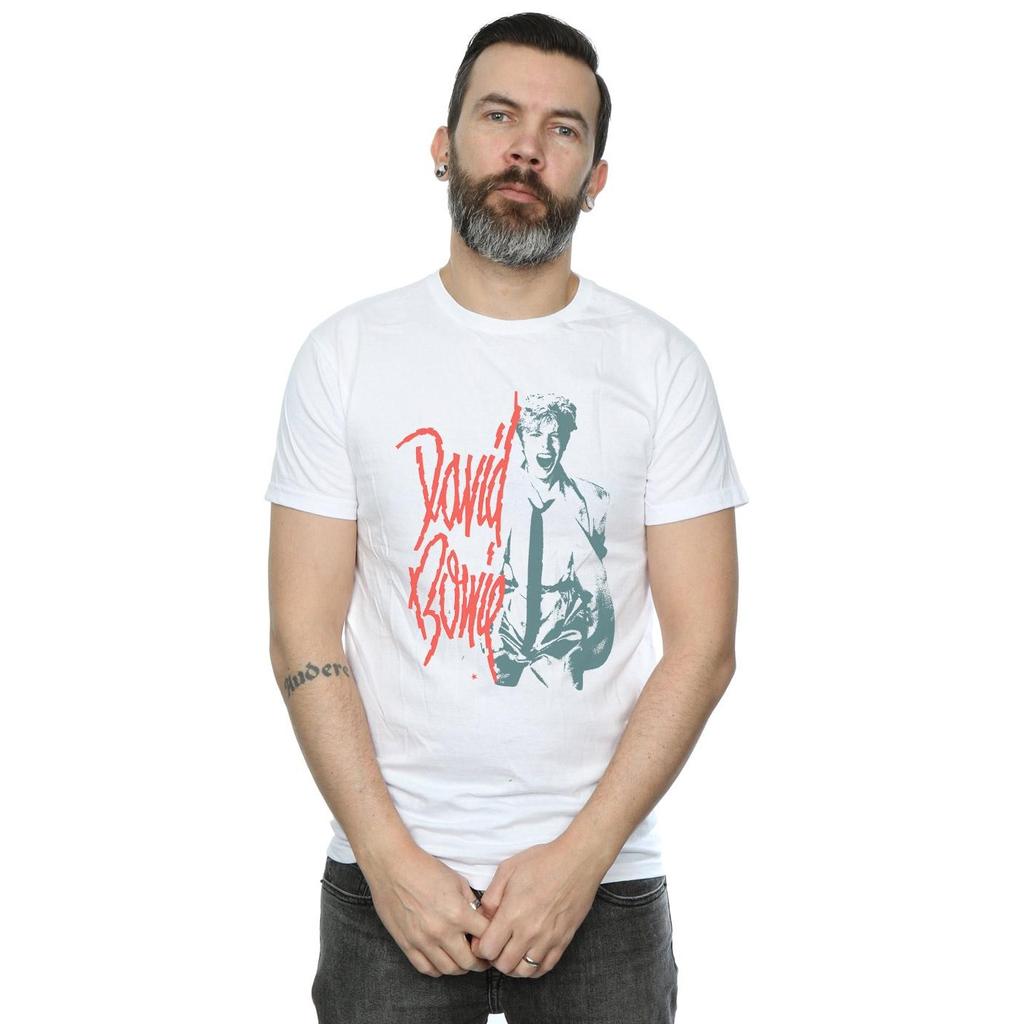 David Bowie Mens Mono Shout T-Shirt