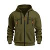 Mens New Fall Winter Hooded Sweatshirt Casual Trendy Zip Pullover Loose Fit Streetwear