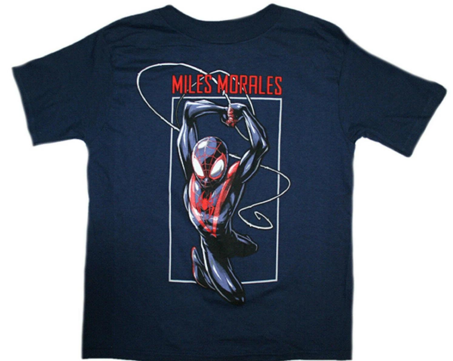 Marvel Boy s Spider-Man Into The Spider VS Miles Morales Spidey T-Shirt - NWT 120