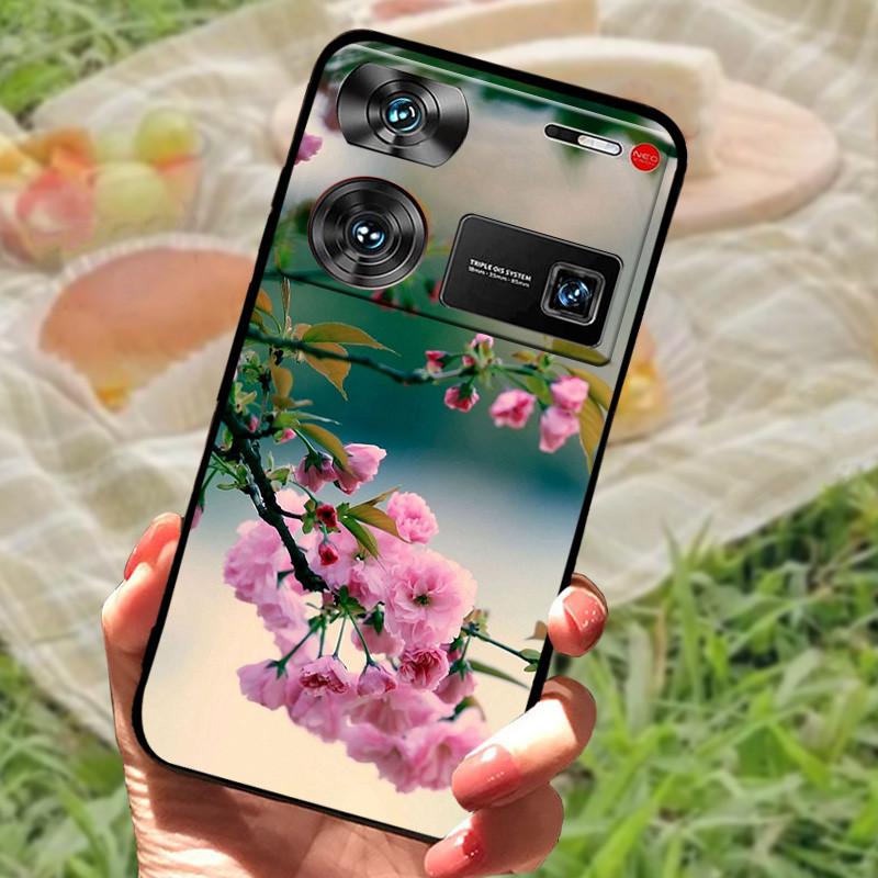 Shockproof Funda For ZTE Nubia Z60 Ultra Case Silicon Black Soft Bumper for Nubia Z60 Ultra Phone Cases Z60Ultra Cartoon Shell
