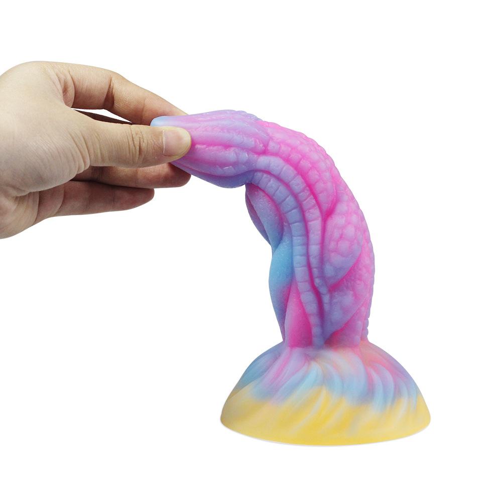 Fantasy Dragon Luminous Anus Stopper Tentacles Suction Cup Rear Court Stopper Soft Rubber Alien dildo Male Female Universal Masturbator Sexual Use