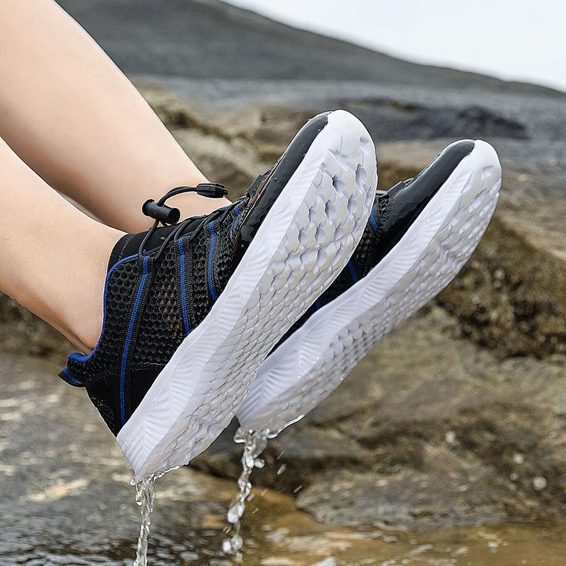 Summer Mesh Shoes For Men, Couples, Outdoor Shoes, Hollow Breathable, Lightweight Beach Shoes, Wading And River Tracing Shoes, Women