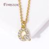 Classic A-Z Initial Letter Pendant Necklace Female 18K Gold Plated Simple Choker Neck Chain Woman Necklaces Jewelry Gifts