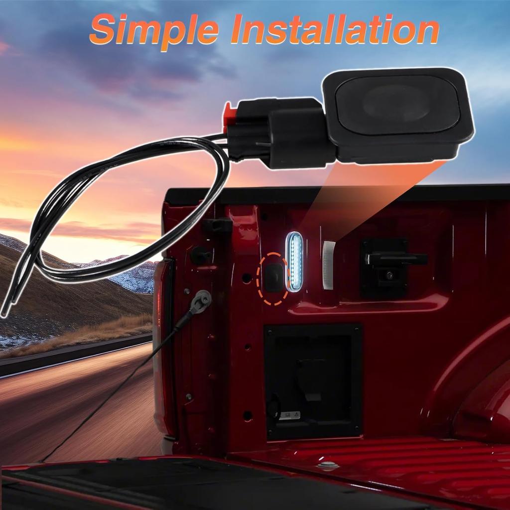 FUSCH Truck Cargo Bed Lamp Light Switch Connector Plug Pigtail Wiring Harness Compatible with Ford F-150 F-250 F-350 F-450 F-550 Super Duty 2015-