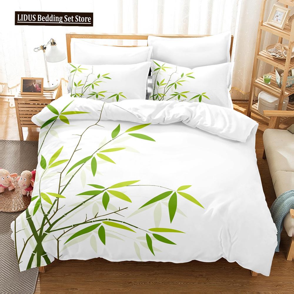 Flowers Bedding Set Colourful Flower Plant Duvet Cover Set King Queen Full Size For Kids Women Girls Polyester Comforter Cover