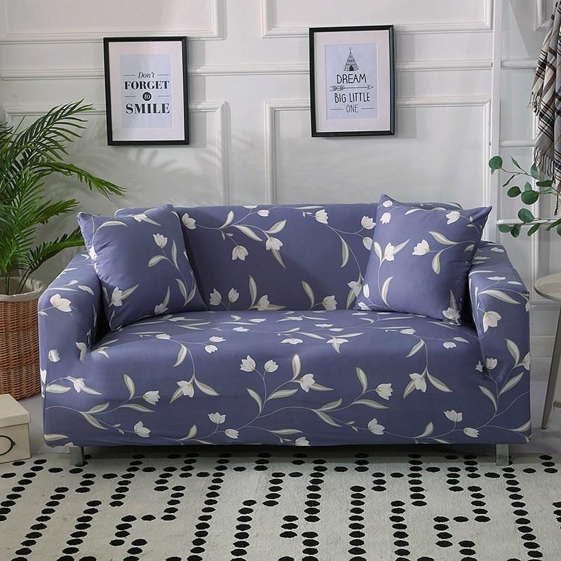 Geometric Plant Print Leisure Sofa Cover L Shape 1/2/3/4 Seat Small Sofa Sofa Cushion Kids Sofa Armchair Straight Sofa Cover