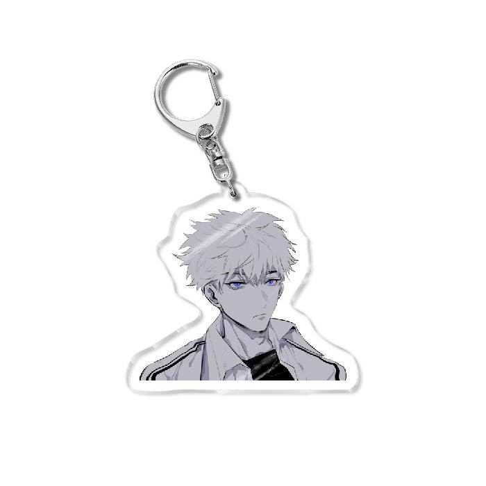 6CM Anime Keychain Women Link Click Key for Men Charles Key Ring Bag Acrylic Car Keyring Cute Acrylic Pendant Key Cosplay Gift