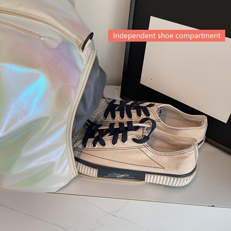 Damen Sport- und Reisetasche mit großem Fassungsvermögen - Sport-Tote aus Nylon mit Schuhfach, verstellbarem Riemen, ideal für Fitness, Reisen, Geschäftsreisen