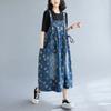Plus Size Women's Loose Printed Denim Casual Sleeveless Skirt Spring Autumn Fashion Back with Skirts Women   Denim Skirts
