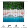 Ozeanwelle Duschvorhang Küstenblau Strand-Thema Badezimmerdekoration Meereslandschaft Wasserdichtes Gewebe Moderner Stil Wohnkultur