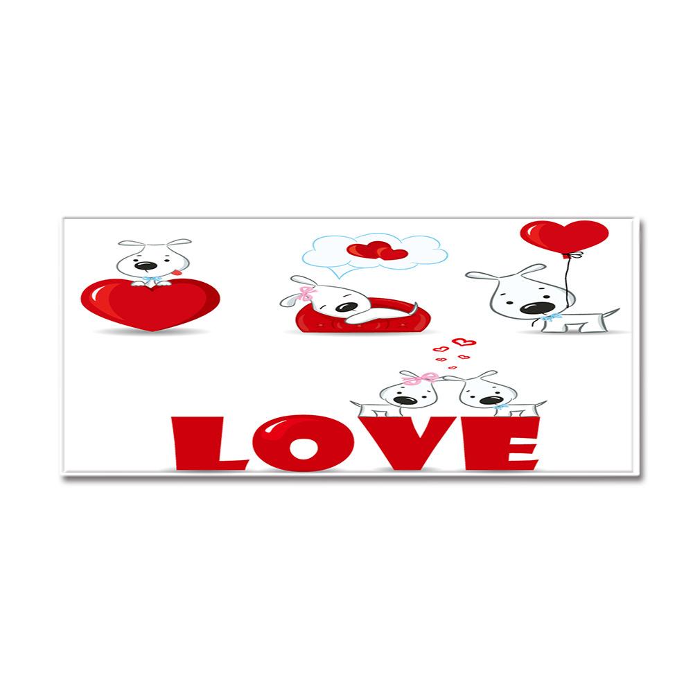 Valentine'S Day Carpet Long Floor Mat Love Theme Doormat