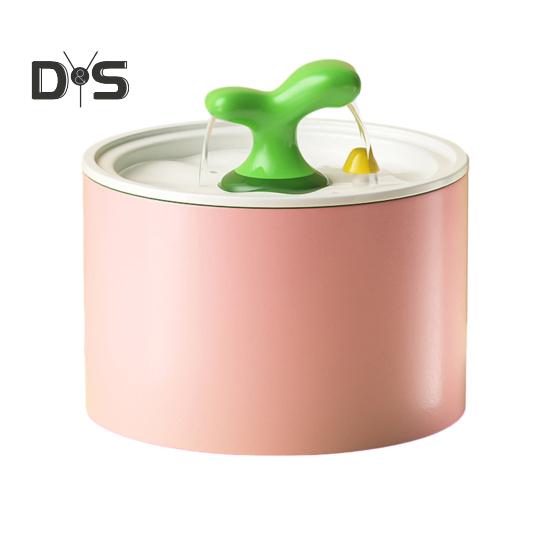 

Автоматический фонтанчик для кошек объемом 1,5 л, керамический диспенсер для питья домашних животных, бесшумная миска для воды с системой фильтрации для домашних кошек и собак розовый