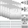 10PCS Hinge Repair Plate,Cabinet Hinge Repair Plate with Customized Screws,Stainless Steel Kitchen Cupboard Door Hinge Repair Brackets with Holes for